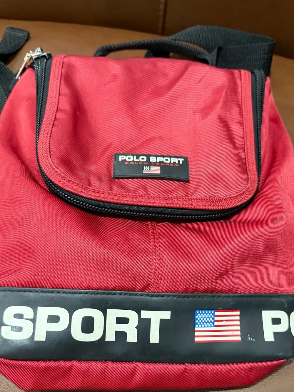 Ralph Lauren Polo Sport Red and Black Backpack